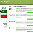 Online PhD Programs's Website