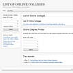 List of Online Colleges's Website