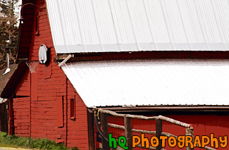 Basketball Hoop on Barn painting