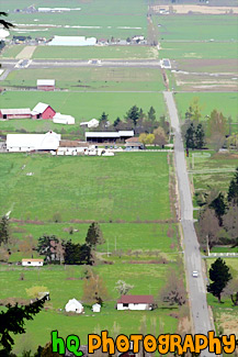 Aerial Farmland View painting