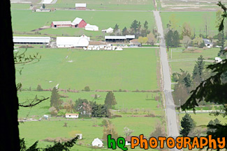 Farm View from Mt. Peak painting