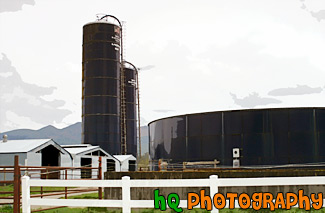 Blue Silo painting