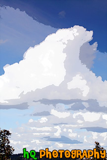 Big Puffy Cloud & Blue Sky painting