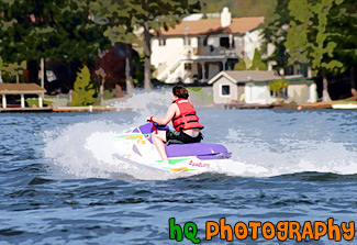 Kid on Jet Ski painting