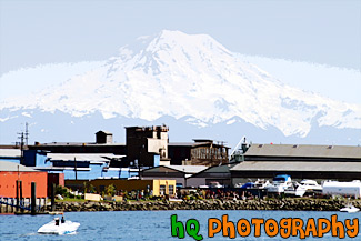 Mt. Rainer From Tacoma Sound painting