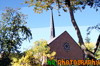 Eastvold Chapel & Trees painting