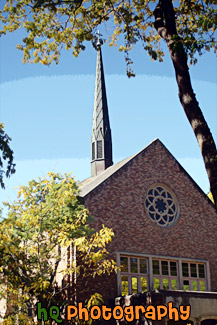 Eastvold Chapel on Sunny Day painting