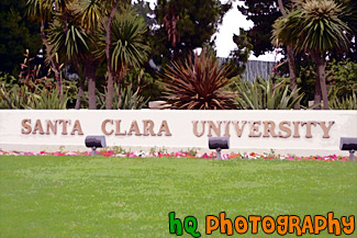 Santa Clara University Entrance Sign painting