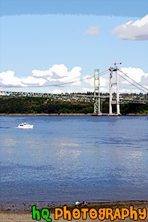 Narrows Bridge & Boat painting