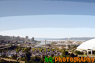 Tacoma From a Hill painting