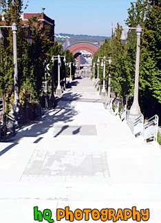 Stairs of UW Tacoma painting