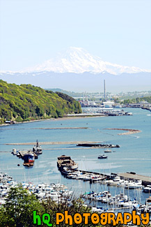 Commencement Bay & Mt. Rainier painting