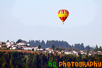 Hot Air Balloon Over Crystal Ridge painting