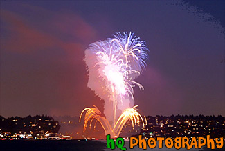 Colorful Fireworks in Tacoma painting