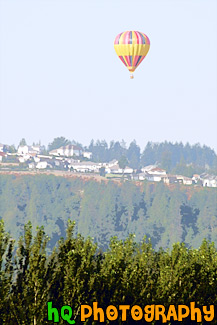 Hot Air Balloon, Trees, & Crystal Ridge painting