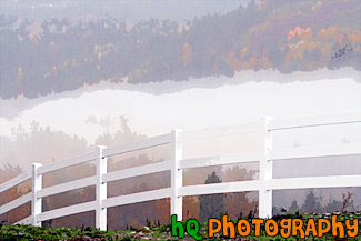 White Fence &  Fog painting