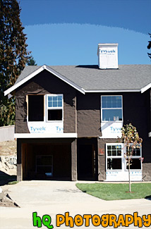 Townhouse Being Built painting