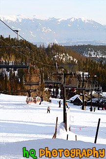 Big Mountain, Montana Ski Lift painting