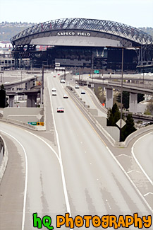 Freeway Towards Safeco Field painting