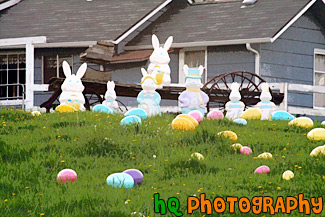 Easter Display in Yard painting