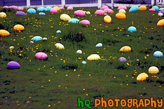 Large Easter Eggs on Grass painting