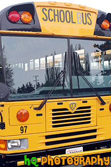 Front of Yellow School Bus painting