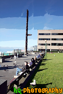 People Enjoying Seattle painting