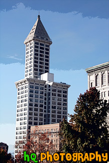 Scenic Building in Seattle painting