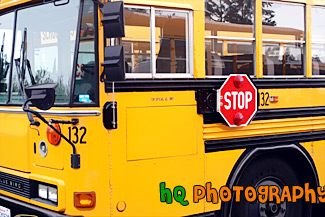 Side Front View of School Bus painting