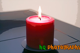 Red Candle & Flame painting