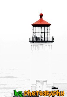 Photoshopped Red Tip on Lighthouse painting