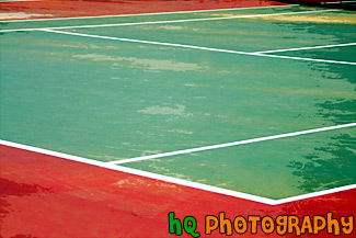 Tennis Court Close Up painting