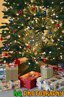 Presents Under Christmas Tree painting