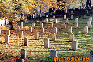 Autumn Cemetary Scene painting