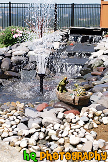 Human-Made Pond painting