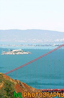 Part of Golden Gate & Alcatraz painting