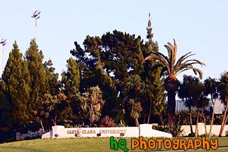 Entrance to Santa Clara University painting