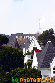 Hollywood Sign Behind House painting