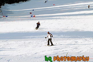 People Skiing painting