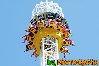 Panic Ride at Theme Park painting