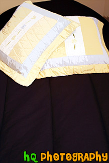 Yellow Pillows on Bed painting