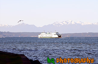 Ferry Boat & Olympics painting