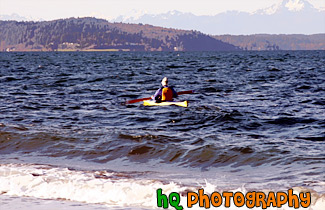 Back of a Kayaker painting