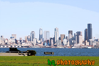 Seattle From Alki painting