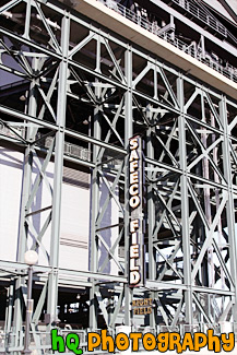 Safeco Field Sign on Building painting