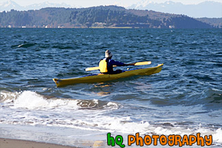 Kayaking in Puget Sound painting