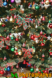 Christmas Tree Close Up painting