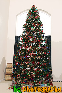 Decorated Christmas Tree painting