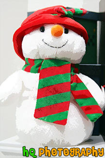 Stuffed Winter Snowman painting