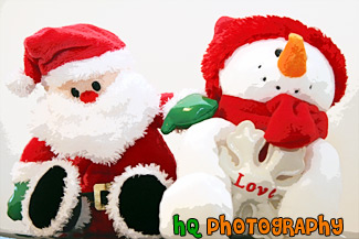 Santa Claus & Snowman painting